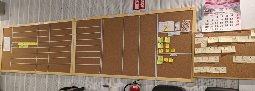 tablero kanban taller carpintería